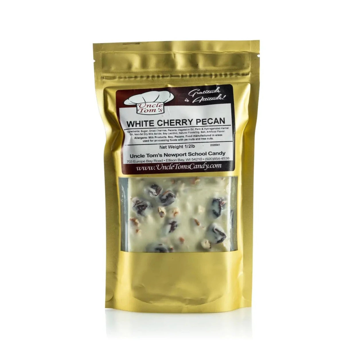 Uncle Toms White Chocolate Cherry Pecan Bark