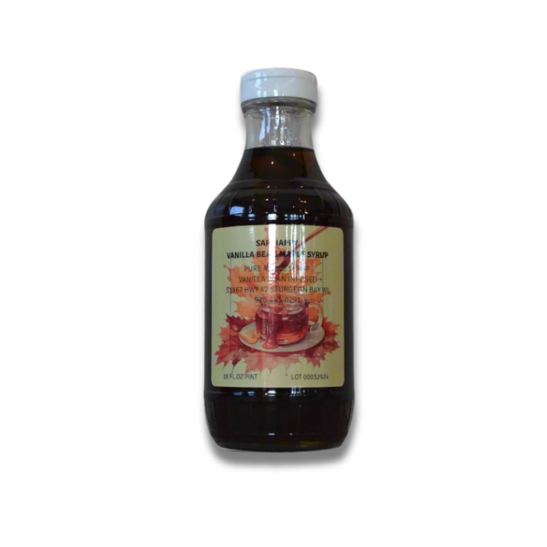 Vanilla Bean Pure Maple Syrup - 1 pint - Sap Happy Maple