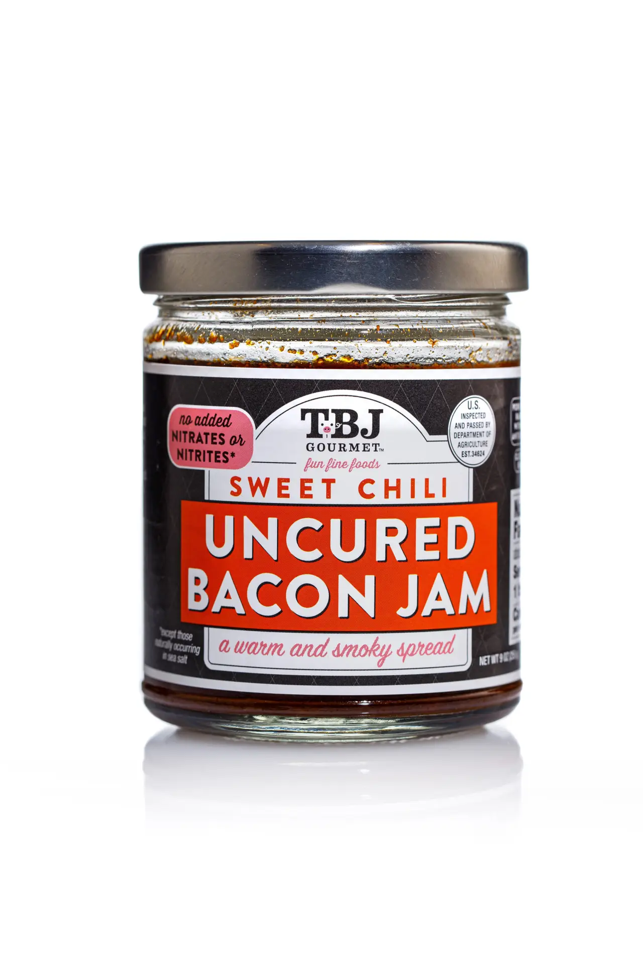 Sweet Chili Uncured Bacon Jam - TBJ Gourmet Jar