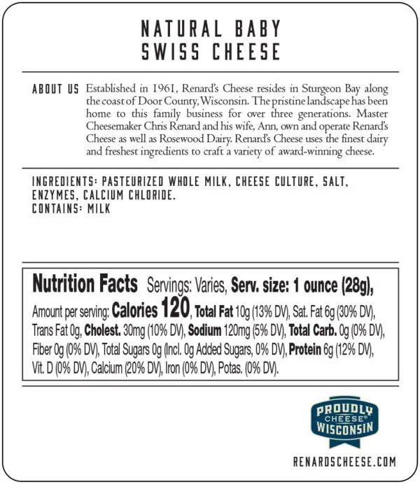 Baby Swiss back label