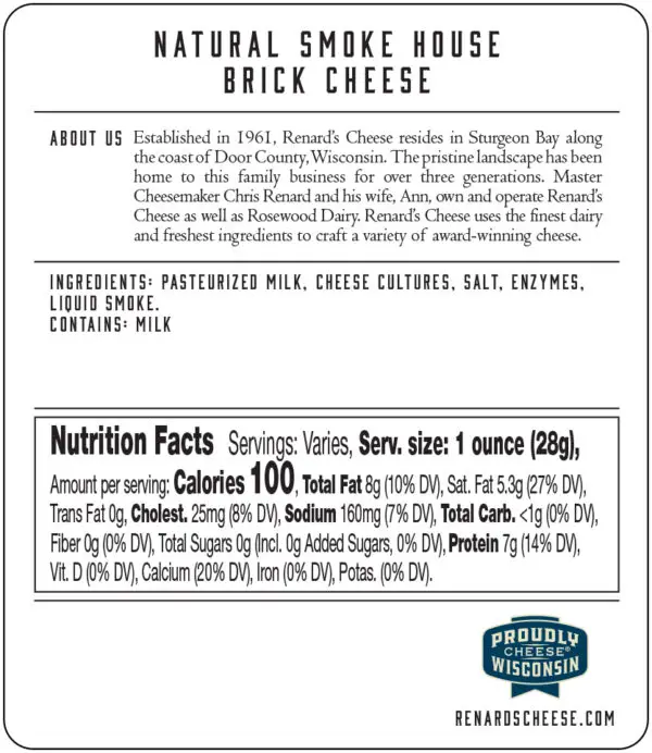 Smokehouse Brick back label