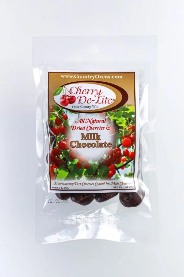 Cherry De-Lite Milk Chocolate Covered Dried Cherries 2oz-0